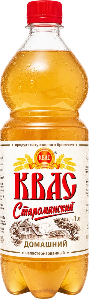 Квас «Староминский» Домашний, бутылка 1 л